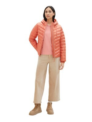 Tom Tailor Lichtgewicht jas met capuchon, dusty apricot