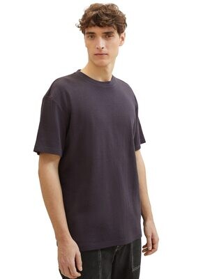 Tom Tailor T-shirt met wafelstructuur, coal grey