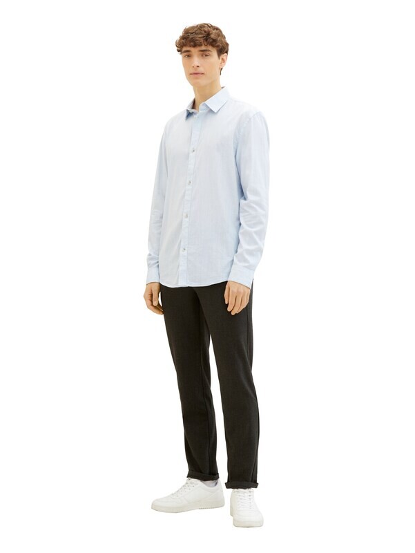 Tom Tailor Overhemd, blue herringbone structure