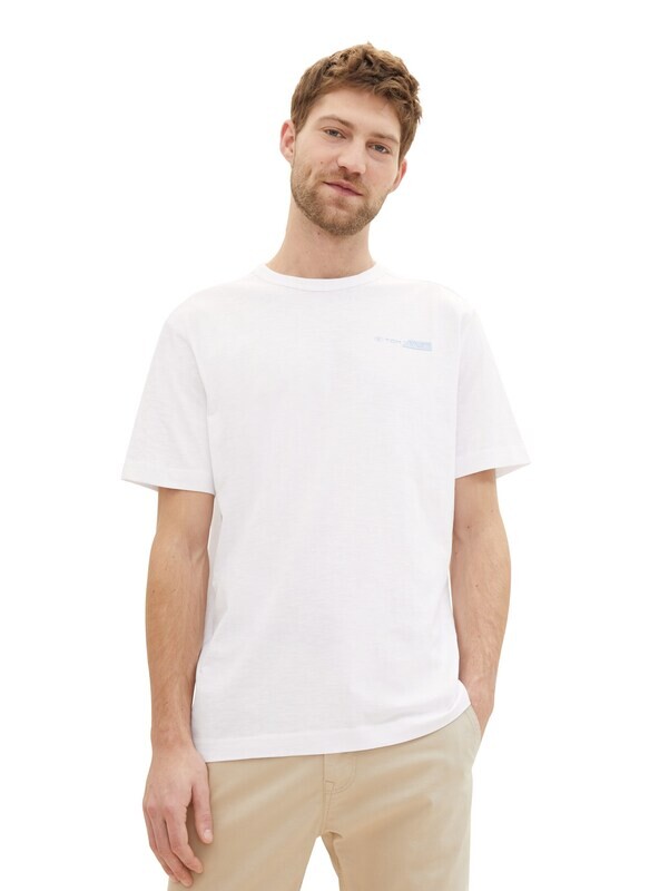Tom Tailor T-shirt met logoprint, White