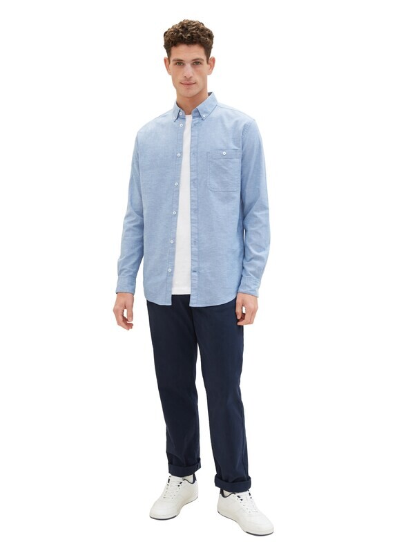 Tom Tailor Oxford Overhemd, sure blue chambray