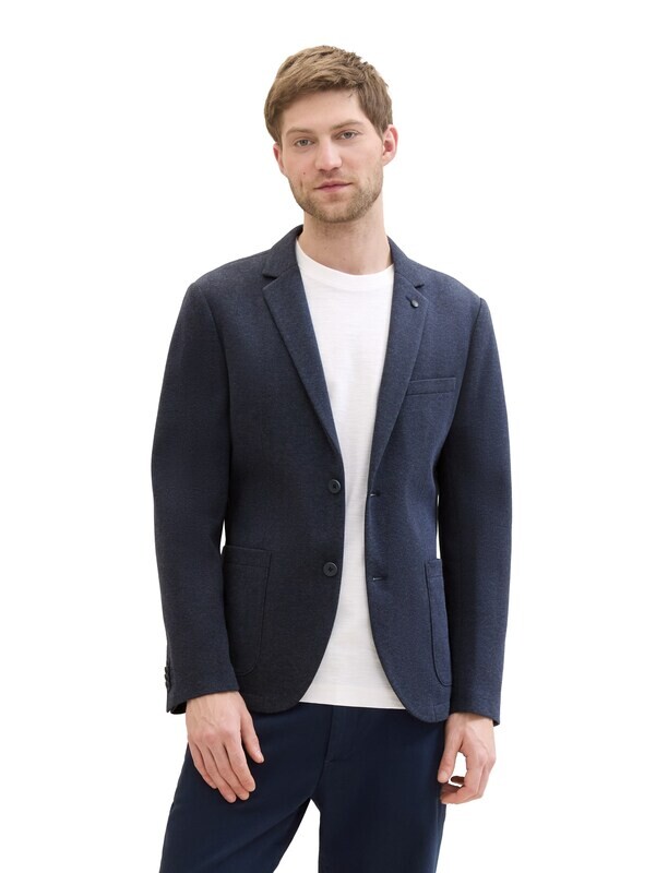 Tom Tailor Blazer met piquéstructuur, blue classic melange