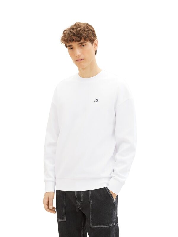 Tom Tailor Relaxed Sweatshirt, White