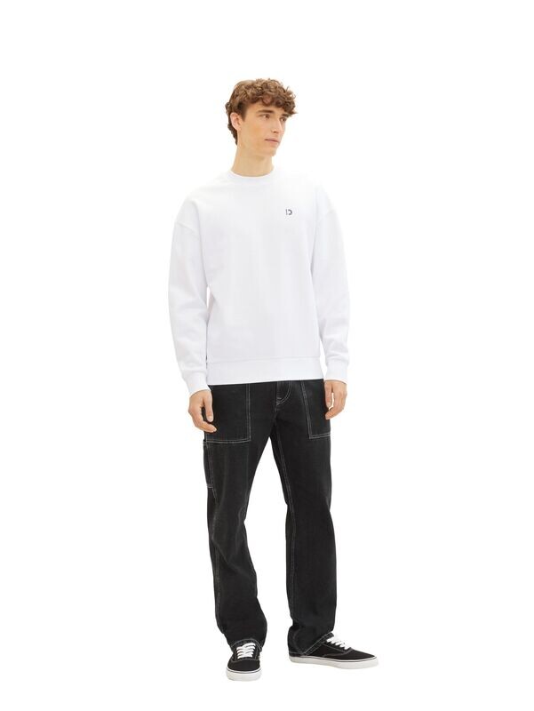 Tom Tailor Relaxed Sweatshirt, White