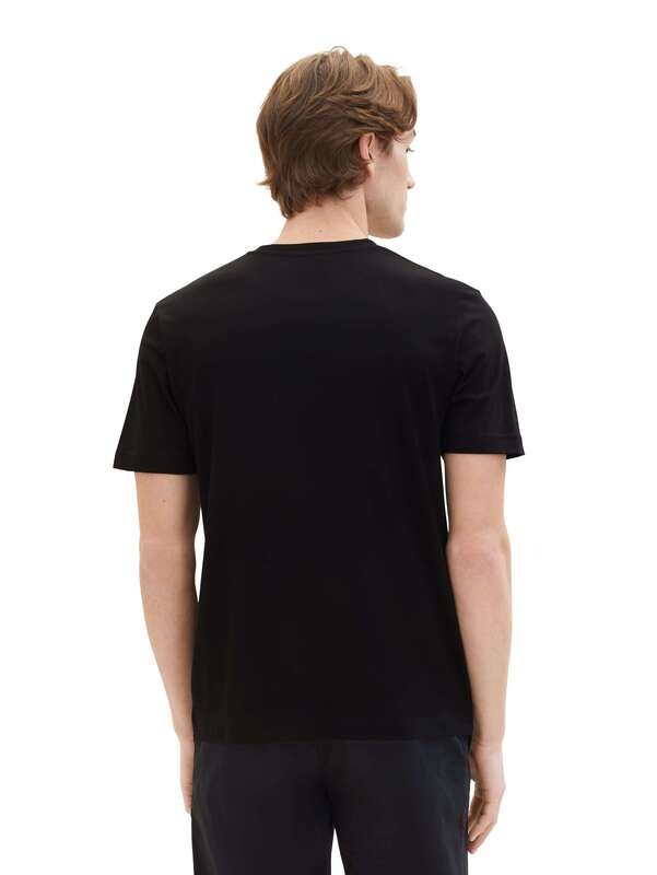 Tom Tailor Basic T-shirt in een set van 2, Black