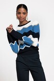 Studio Anneloes Isa zigzag ajour pullover, multicolour