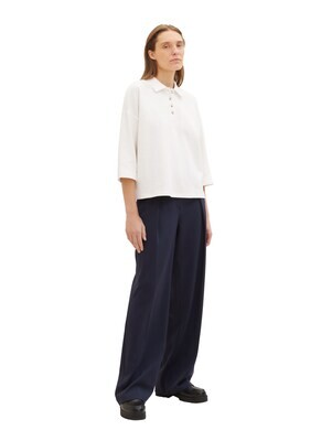 Tom Tailor T-shirt met polokraag, Whisper White