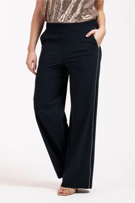 Studio Anneloes Cilou piping trousers, blauw