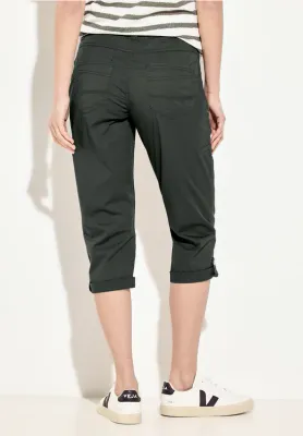 Cecil 3/4-broek van papertouch, strong khaki