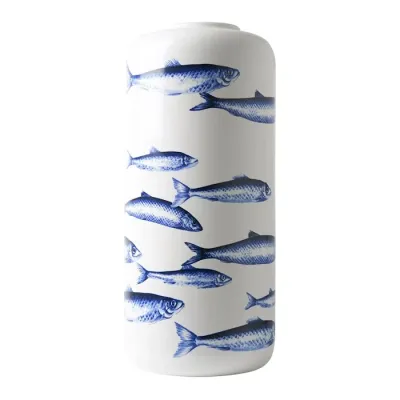 Heinen Cilindervaas vissen, delfts blauw