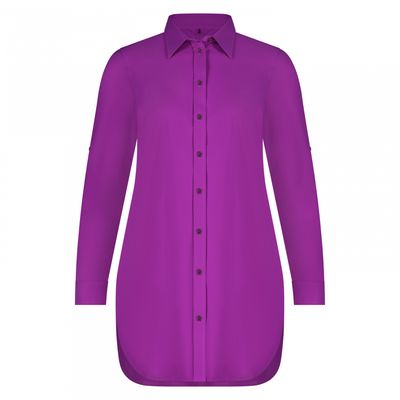 Plus Basics Blouse long LS, Cyclam