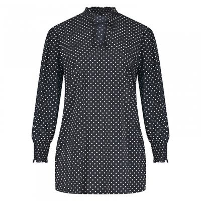 Plus Basics Smock top, College dot
