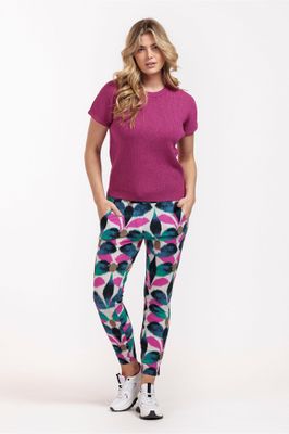 Studio Anneloes Tanya rib lurex pullover, new fuchsia