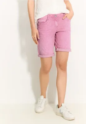 Cecil Gestreepte jeansshort, bloomy pink