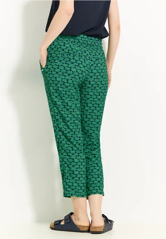 Cecil 7/8-broek met print, fresh apple green