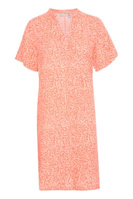 Fransa FRRELAX Tunic, Hot Coral AOP