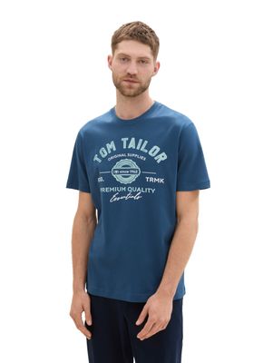 Tom Tailor Basic T-shirt, Nighttime blue