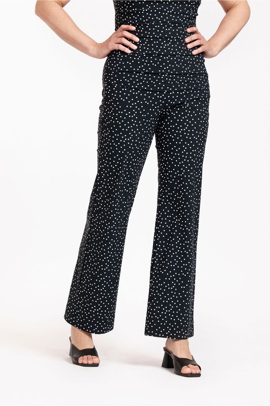 Studio Anneloes Marion irr dots trousers, black/off white