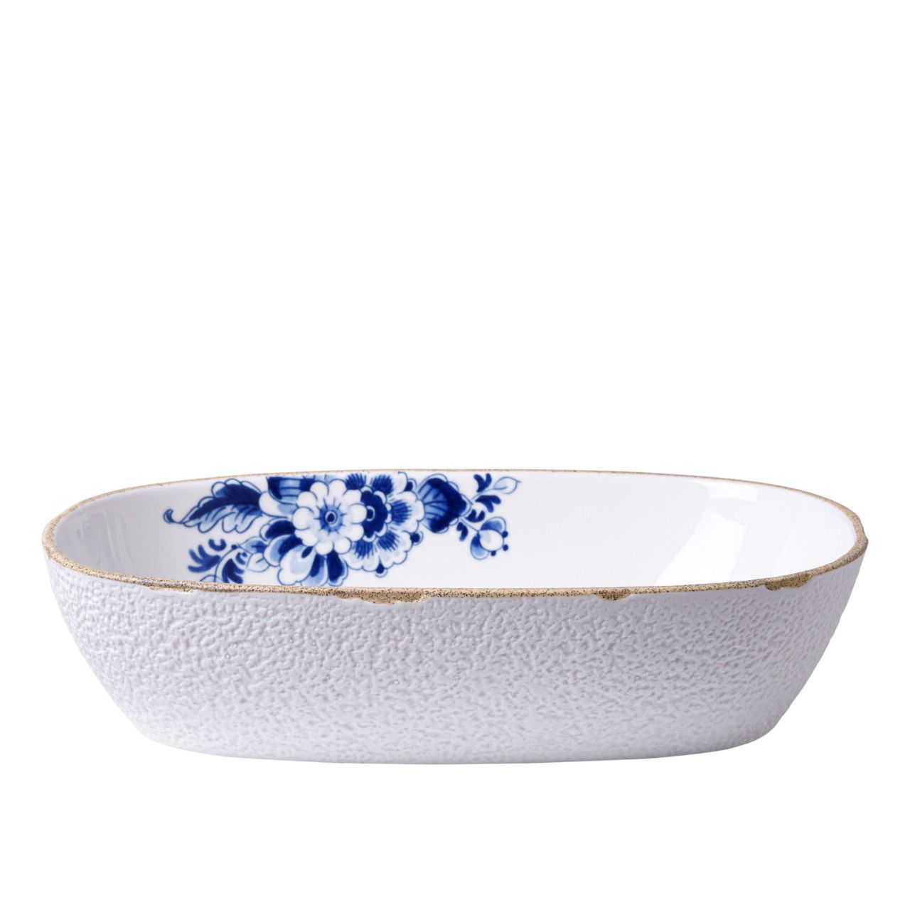 Heinen Blauw Bloesem Ovenschaal klein