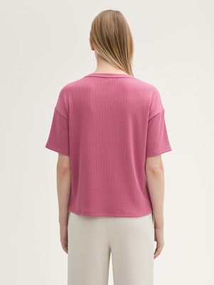 Tom Tailor T-shirt Los vallend, pink velvet