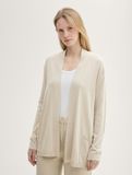 Tom Tailer Vest met opgestikte zakken. dusty beige melange