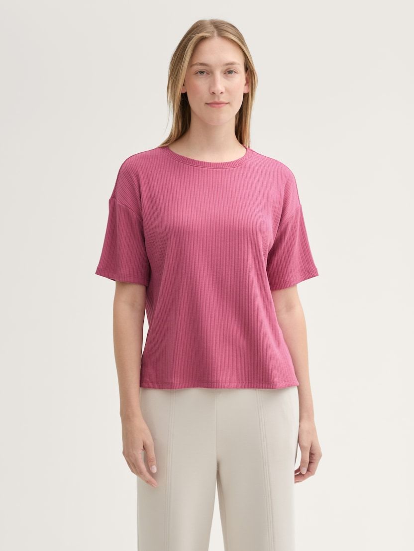 Tom Tailor T-shirt Los vallend, pink velvet