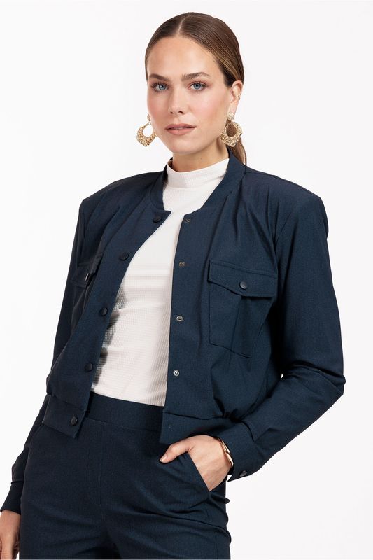 Studio Anneloes Bernize mini check bomber, dark blue/black