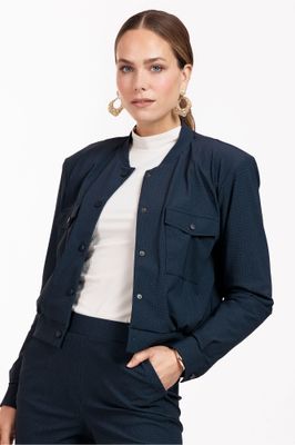 Studio Anneloes Bernize mini check bomber, dark blue/black