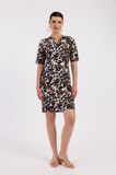 Studio Anneloes Simplicity leopard dress, kit/chocolate