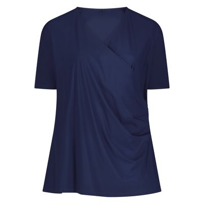 Plus Basics Wrap Top, ink blue