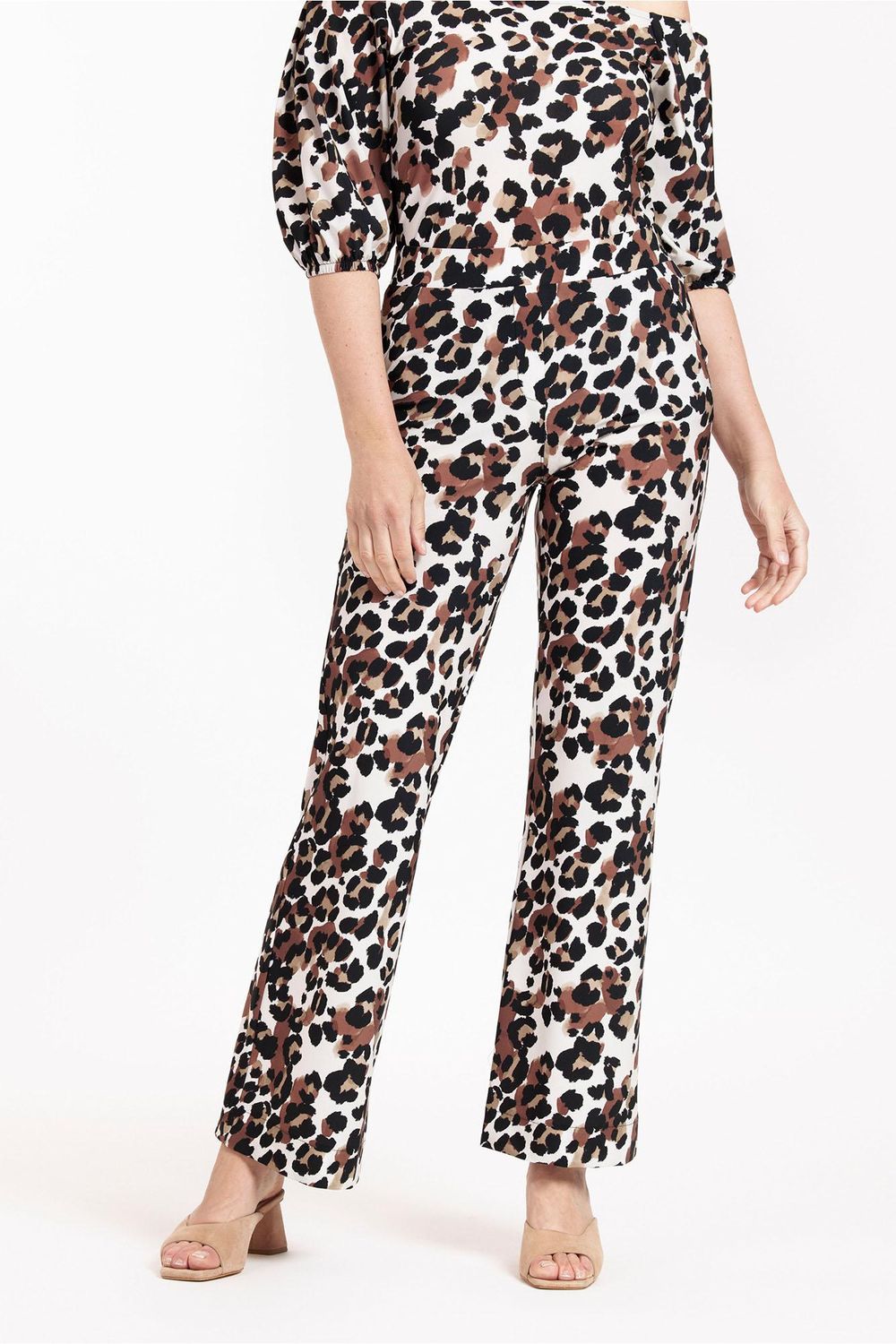 Studio Anneloes Marinda leopard trousers, kit/chocolate