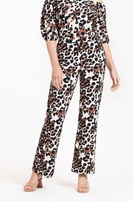 Studio Anneloes Marinda leopard trousers, kit/chocolate
