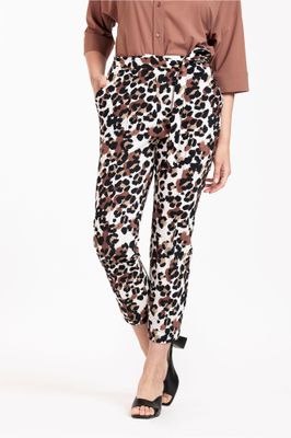 Studio Anneloes May leopard trousers, kit/chocolate