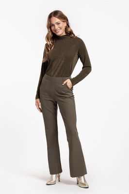 Studio Anneloes Flair bonded trousers, New Army