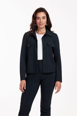Studio Anneloes Claire bonded jacket, dark blue