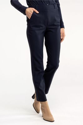 Studio Anneloes Anne bonded trousers, dark blue