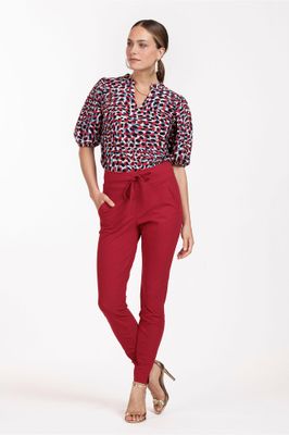 Studio Anneloes Stairdown trousers, dark red