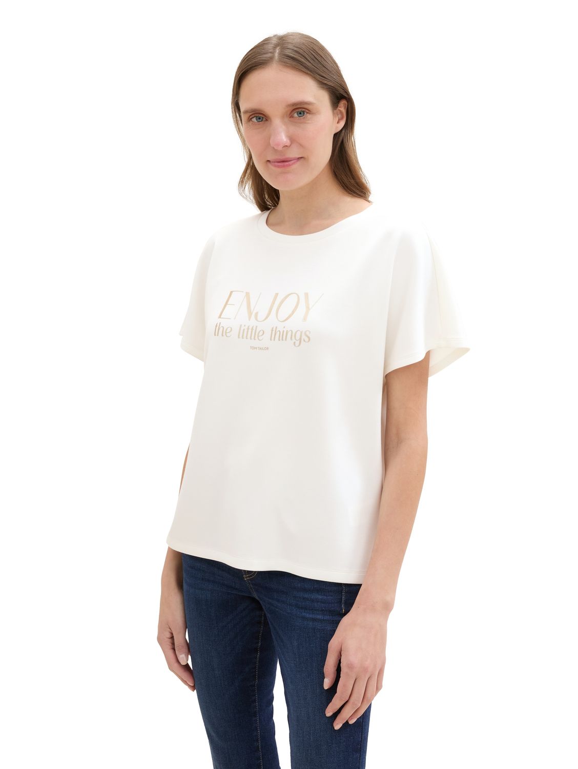 Tom Tailor T-shirt scub, Whisper White