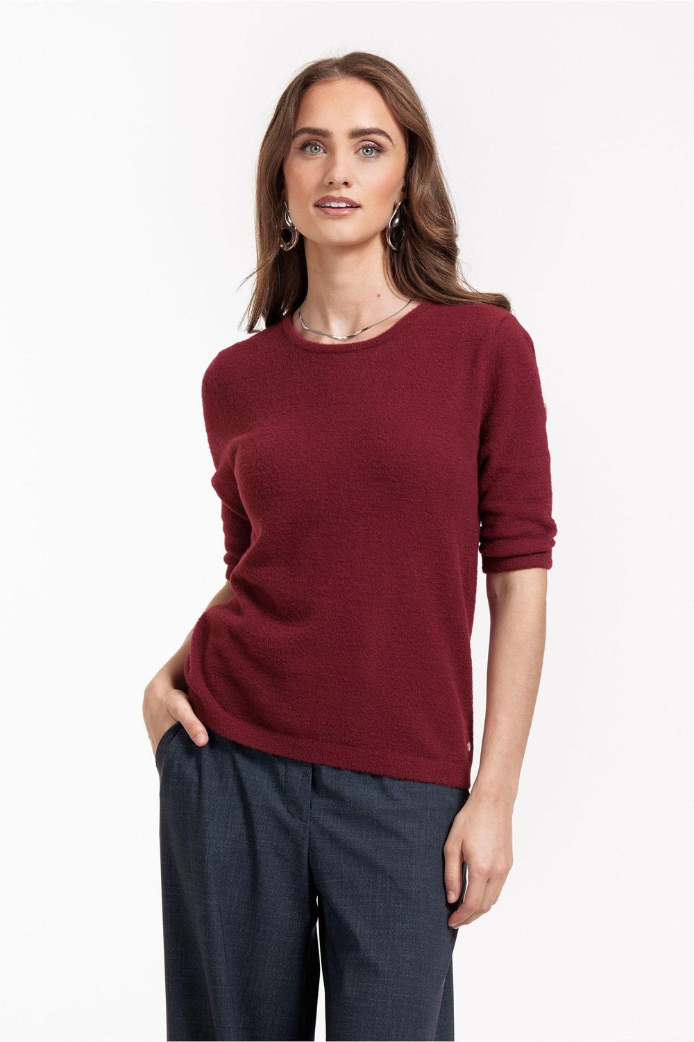 Studio Anneloes Felicia soft pullover, merlot