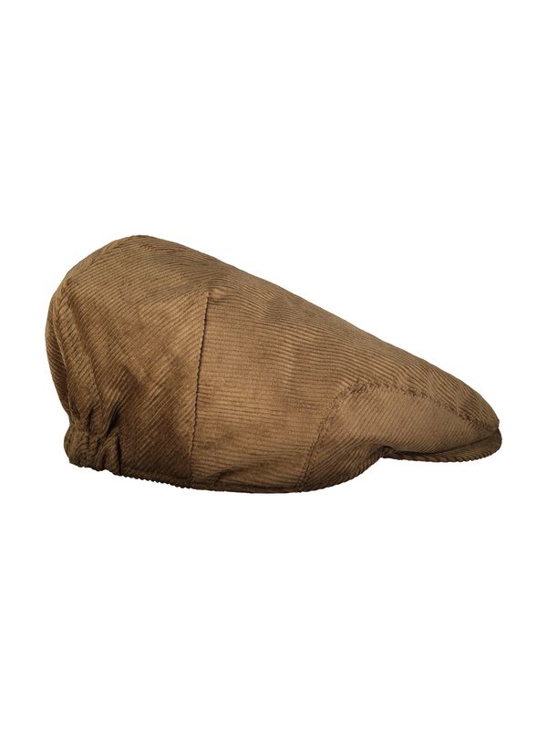 Lerros gestreepte platte pet, bold camel