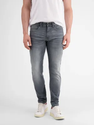 Lerros Denim crimson hyperstretch, mid grey used wash