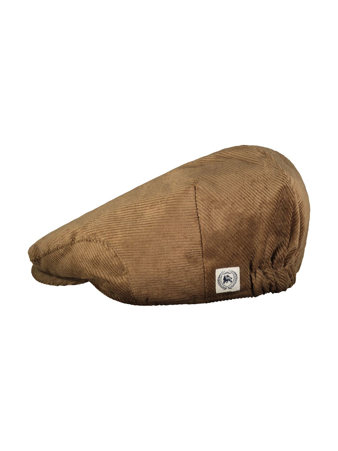 Lerros gestreepte platte pet, bold camel