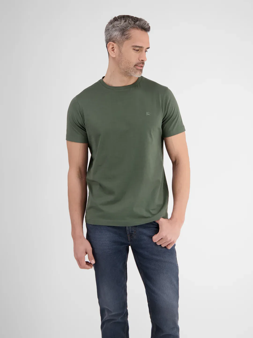 Lerros basic T-shirt, chilled olive