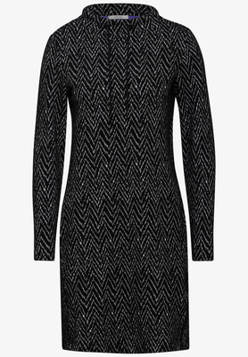 Cecil Jacquard Dress, Black