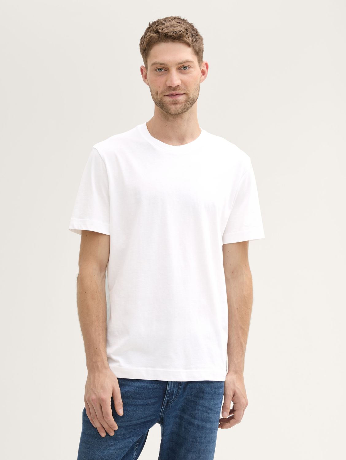 Tom Tailor Basic T-shirt in een set van 2, White