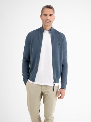 Lerros lichtgewicht vest met smalle ribstructuur, crispy blue