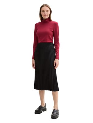 Tom Tailor Hoge plooi midirok, deep black