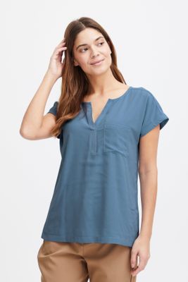 Fransa blouse met korte mouw, Endless Sky