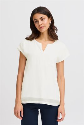 Fransa blouse met korte mouw, Antique