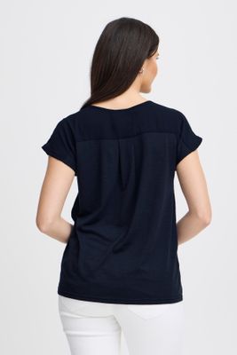 Fransa blouse met korte mouw, Black Iris